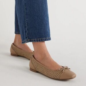 NWT: Time and Tru Women's Woven Cap Toe Ballet Flats